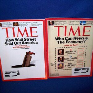Vintage - 2 ISSUES OF TIME MAGAZINES-BARACK  & MICHELLE OBAMA